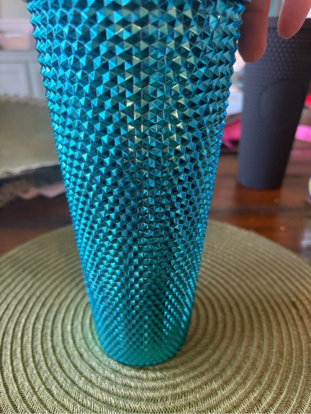 Starbucks Metallic Teal Cup with Studded Rim - Picture 2 of 5